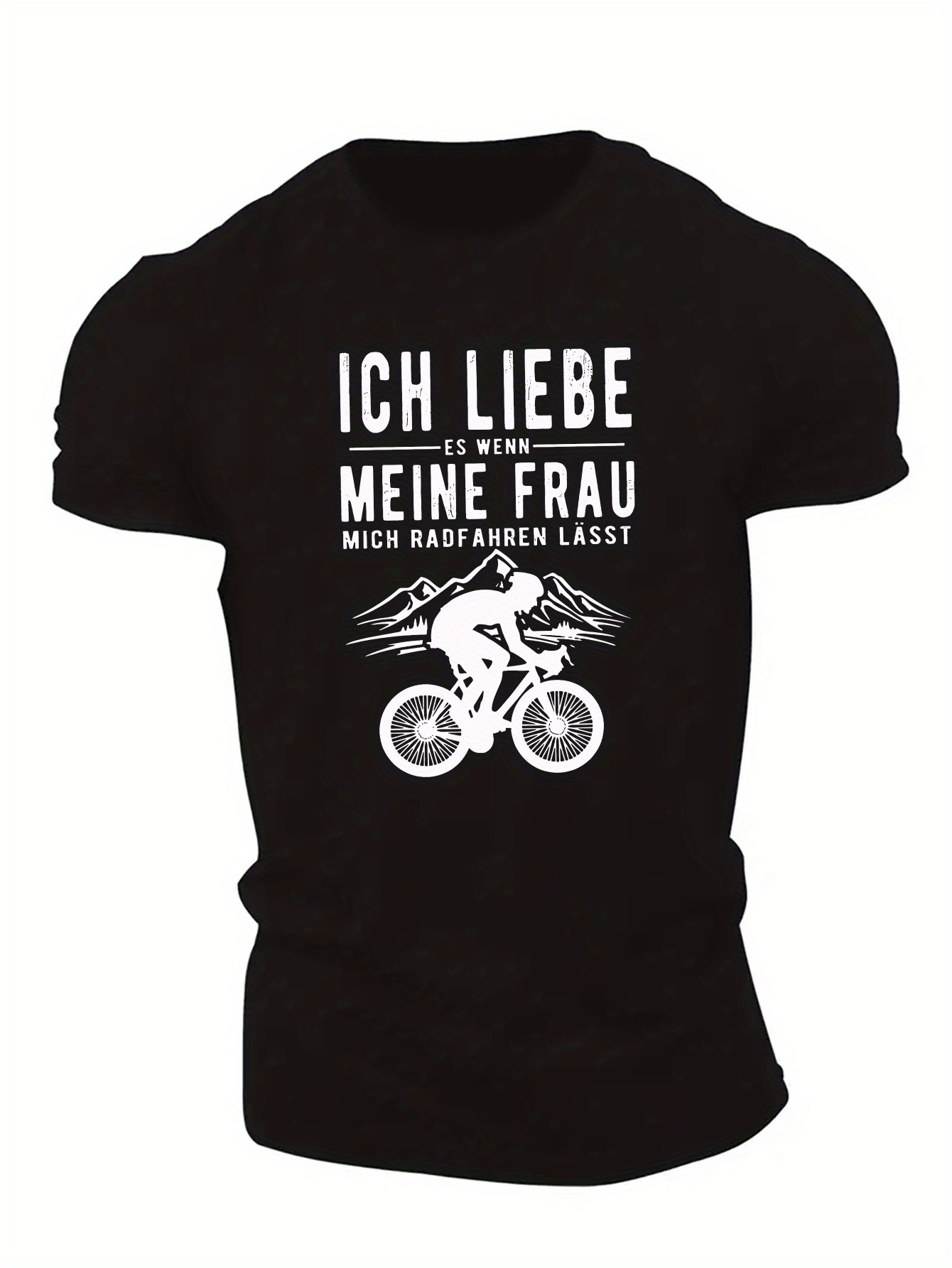 Mountain Biking Quotes Short - Men's Casual Crew Neck T-Shirt with