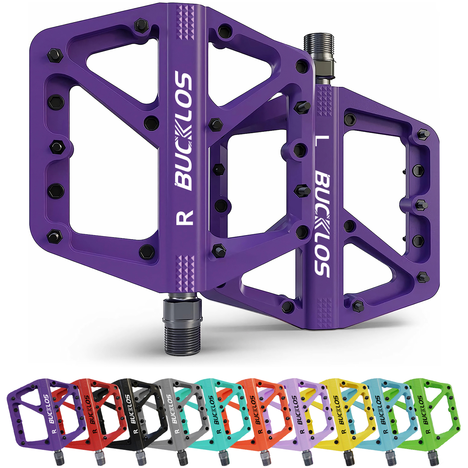 Pedal Platform Flat - BUCKLOS Pedals DU Bearing Bicycle Pedal