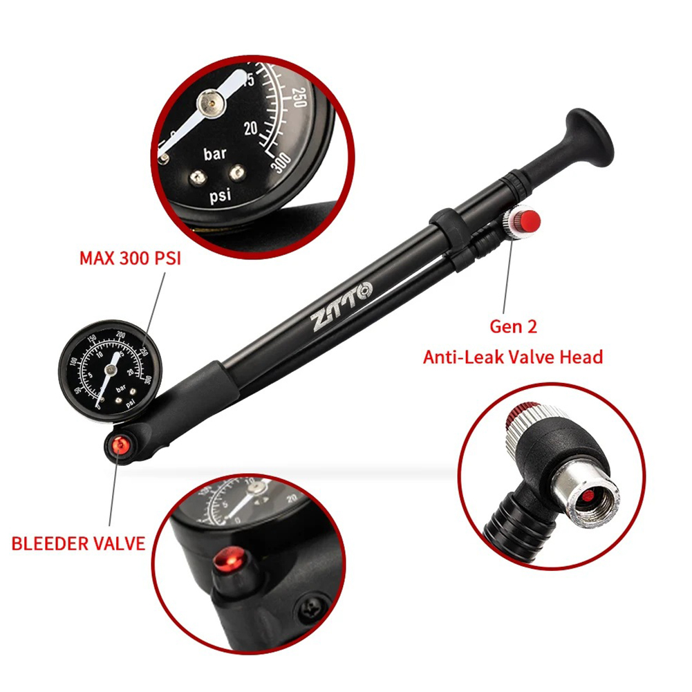 300PSI MTB Bike Shock Pump Sch - Shock Pump Suspension recension och pris