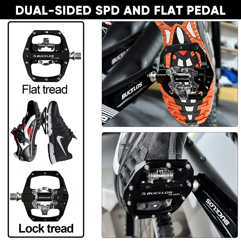 BUCKLOS Mtb Pedals for Bicycle - Pedal Platform Flat recension och pris