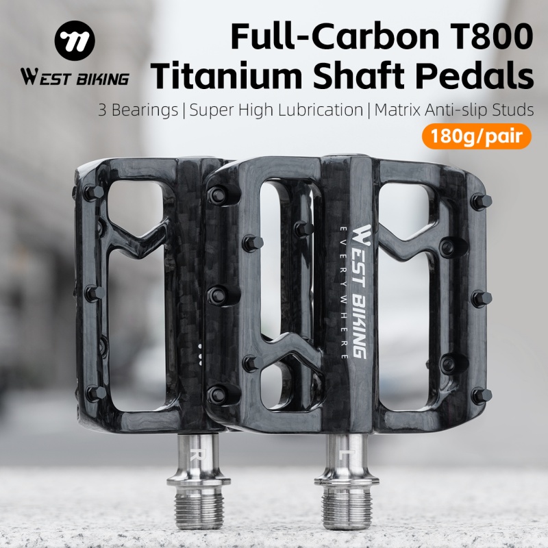 WEST BIKING Bicycle Pedals 3 B - Pedal Platform Flat recension och pris