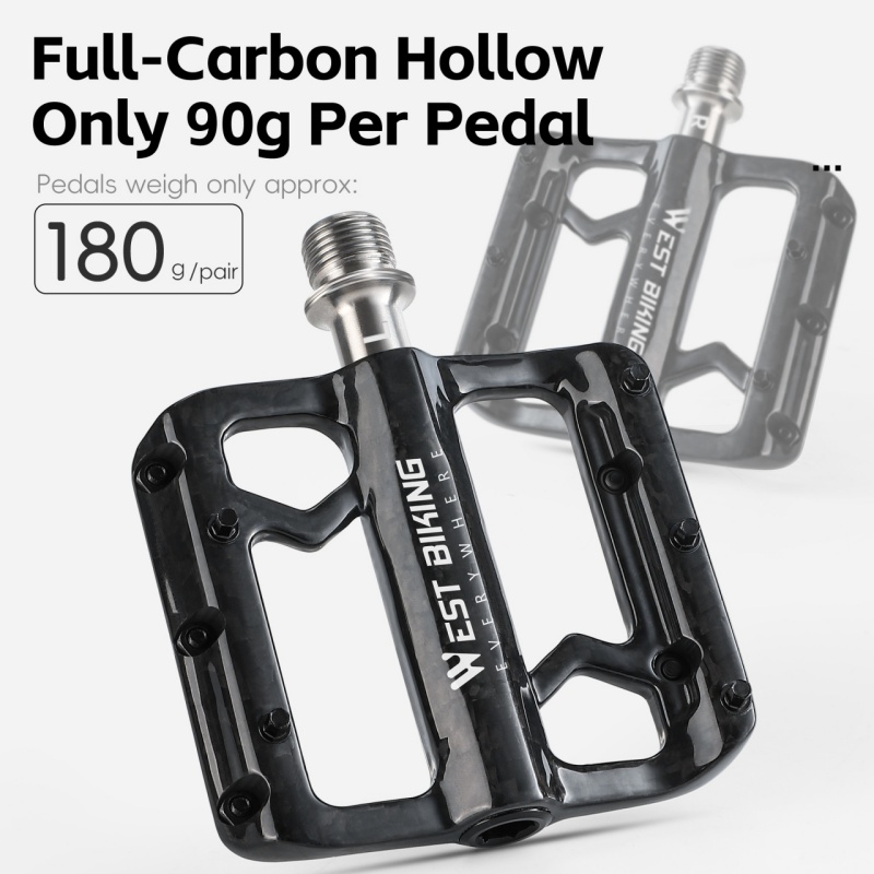 WEST BIKING Bicycle Pedals 3 B - Pedal Platform Flat recension och pris