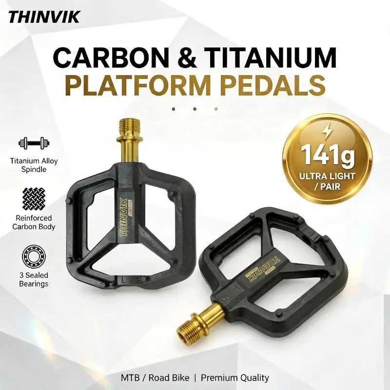 THINVIK Ultralight Carbon Fibe - Pedal Platform Flat recension och pris
