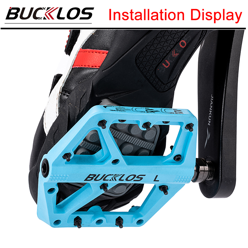 BUCKLOS Pedals DU Bearing Bicy - Pedal Platform Flat recension och pris