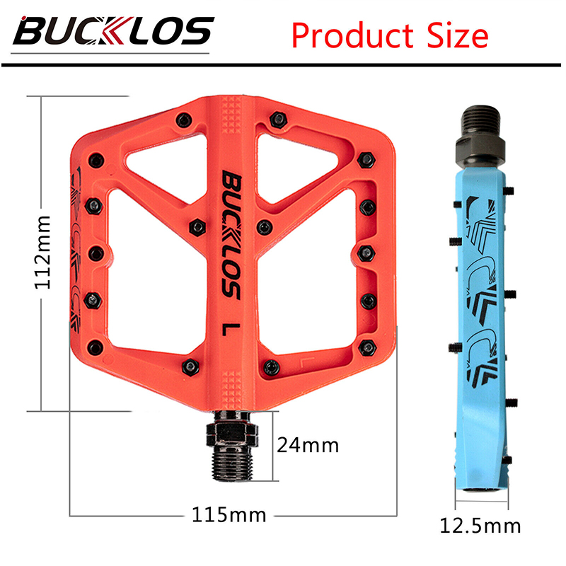 BUCKLOS Pedals DU Bearing Bicy - Pedal Platform Flat recension och pris